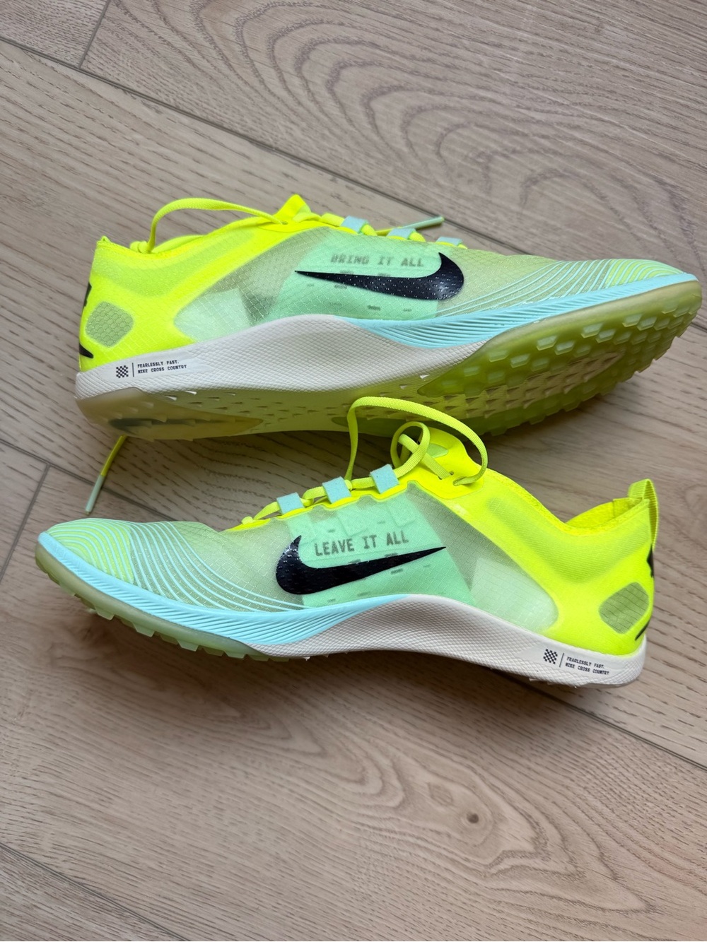 Nike Zoom Victory 5 XC in Neon Yellow Cross Country Racing Running Shoes, M 7.5